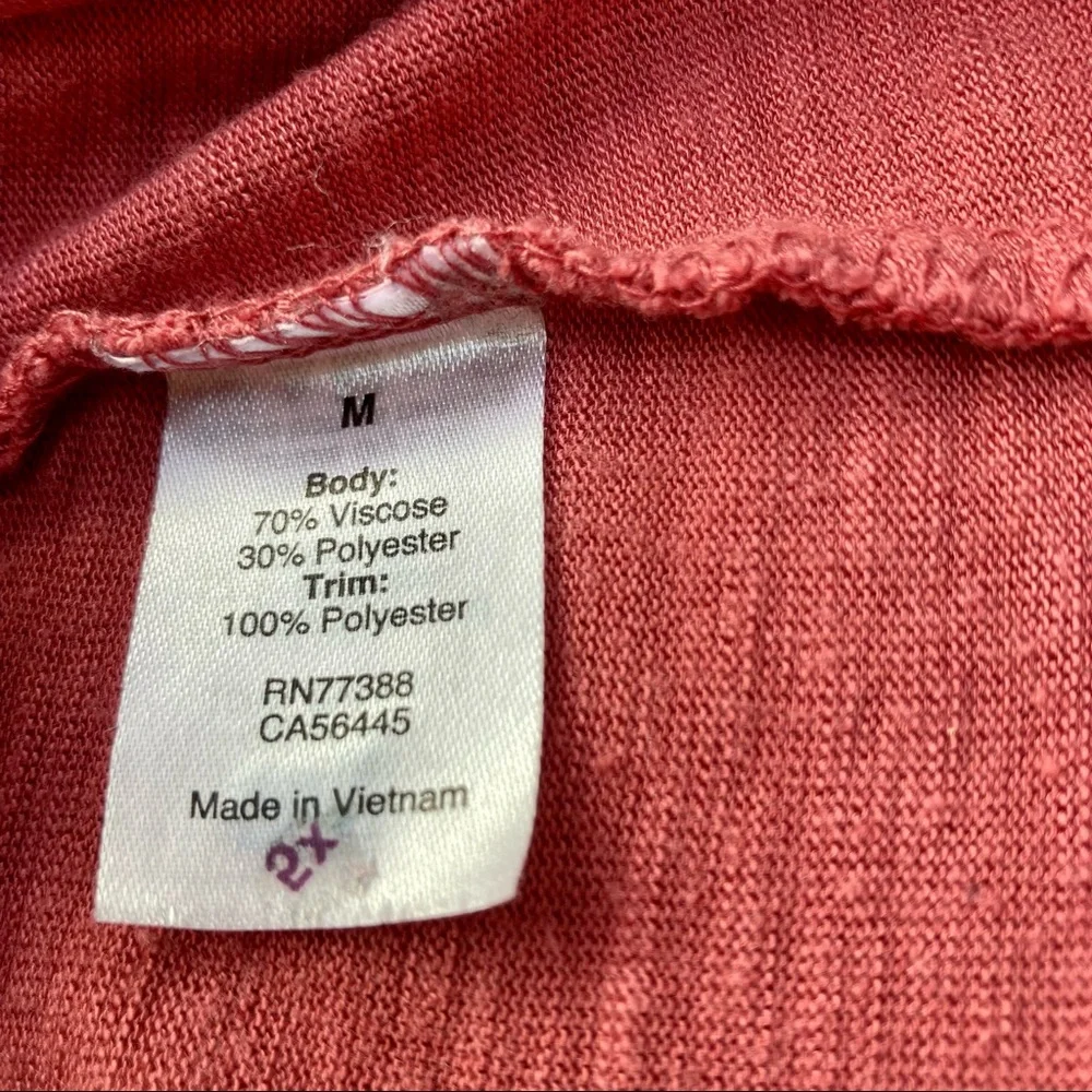 J Crew Tiered Keyhole Tunic Tank Top Rose Deep Pink Womens Medium
